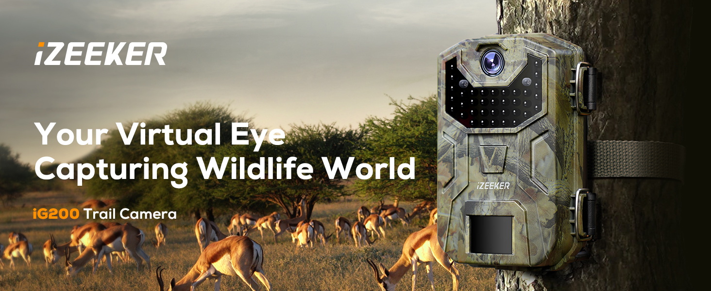 iZEEKER Trail Camera 32MP 1080P with 940nm No Glow Infrared LEDs iG200