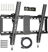 BONTEC Tilt TV Wall Mount for Most 37-85 Inch LED LCD OLED Flat Curved Screen TVs Fits 16" 18" 24...