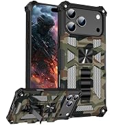 Fofvccv for iPhone 17 Pro Max Case, Camouflage Design Phone Case with Kickstand for Men, Military...