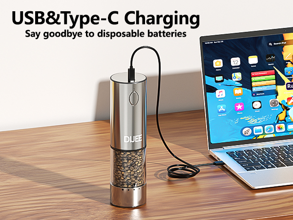 Rechargeable Pepper Grinder Mill Electric 