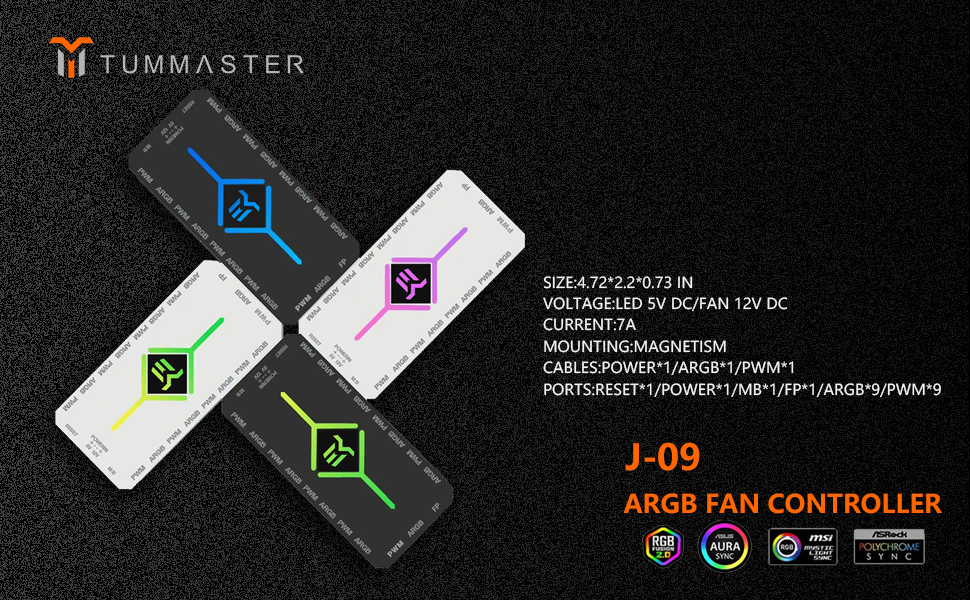 J-09(Black) ARGB Fan Controller