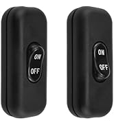 SATUY 2 Pcs Inline Cord Switch, AC 250V 6A On/Off Lamp Control Button, Appliance Rocker Switches ...