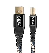 SKW Audiophiles USB 2.0 DAC Audio Cable USB Type A to USB Type B Printer Cable for Computer to DA...