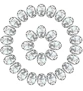 Oval Rhinestones White Clear Crystal Glass Point Back Rhinestones for Craft, Jewelry Making 10x14...