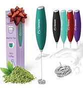 Elementi Matcha Whisk - Electric Milk Frother &amp; Drink Mixer Handheld - Matcha Frother Wand - Prot...