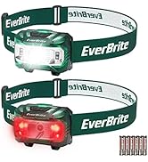 EverBrite Headlamp, 2 Pack Kids Headlamp with Red Light and Memory Function, Head Lamp for Adults...