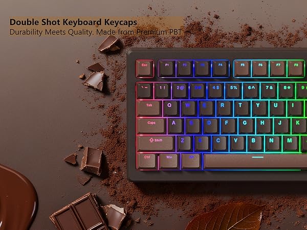 Keycaps for Mechanical Keyboard, PBT Keycaps Cherry Profile, Shine Through Key cap
