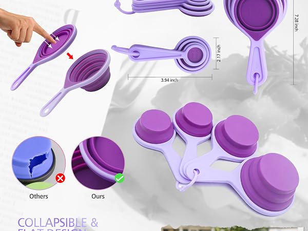 collapsible measuring cups and spoons set