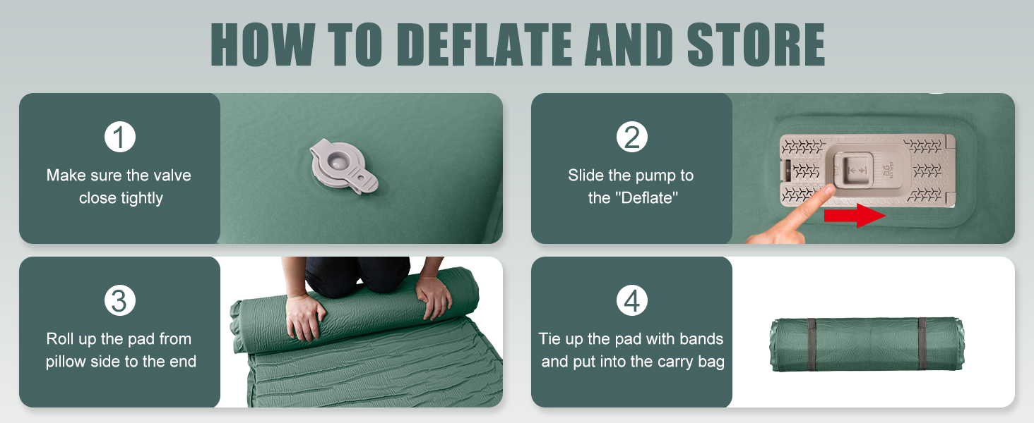 How to deflate the sleeping pad