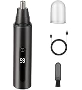 SYAWS Nose Hair Trimmer for Men and Women,USB Rechargeable Eyebrow &amp; Facial Hair Remover with LED...