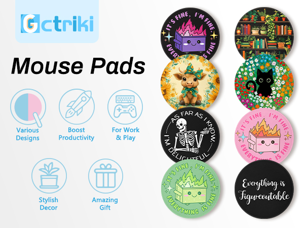 Cute Round Mouse Pads