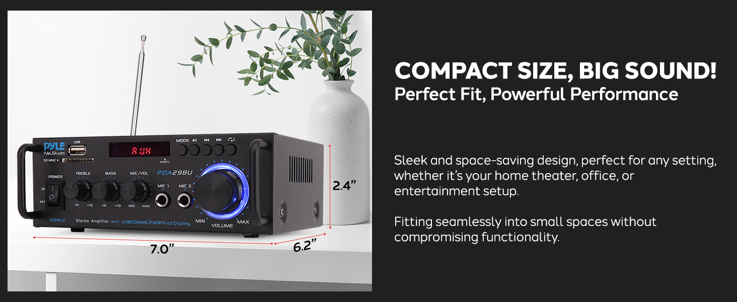 home stereo system components amplifier amp audio receiver bluetooth amplificador canales