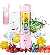 Portable Mini Blender,Personal Wireless Juicer Cup Smoothie Maker with 3D 6 Blades ,USB Rechargea...