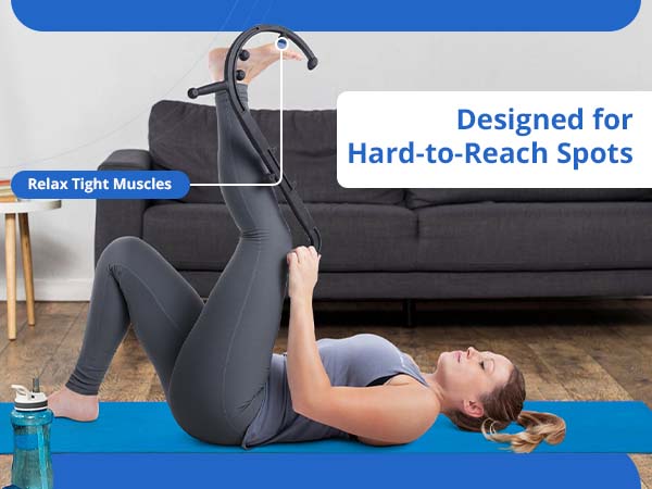 trigger point cane, therapy, massage hook for neck and shoulders, massage cane hook, pressure point