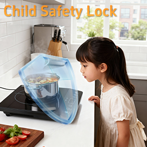 induction stove with safety lock