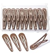 Teenitor 50Pcs Hair Barrettes For Women Brown Snap Hair Clips,2 Inch Hair Barrettes Hair Clips Fo...