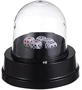 Toddmomy Automatic Dice Cup Electric Dice Roller Dice Automatic Roller Cup with 5 Dices for KTV P...