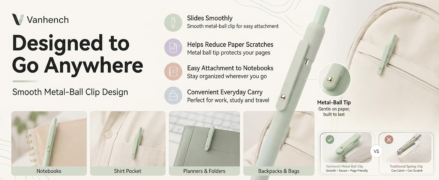 4.Pen Clip + Portability