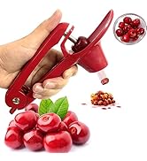 Cherry Pitter - Heavy-Duty Stainless Steel Olive and Cherry Pitters Corer Tool with Space-Saving ...