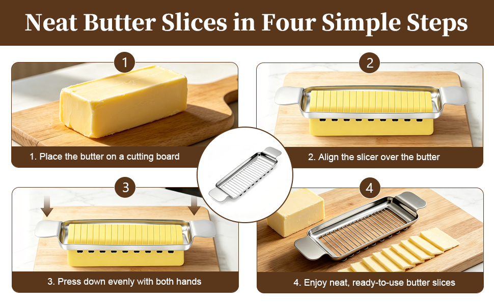 Neat Butter Slices in Four Simple Steps