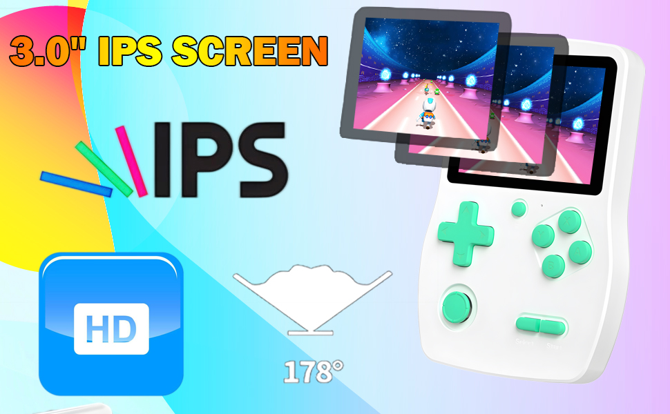 Handheld Gaming Console for Kids - Toys for Age 5-7 - 3.0" IPS Screen