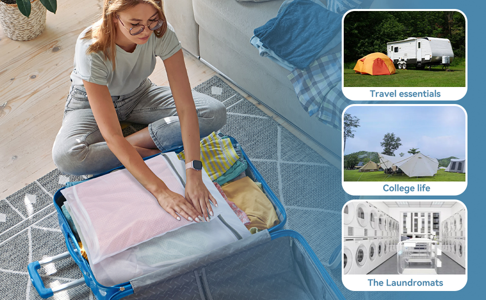 Travel Clothing Storage Bags:Travel essentials, College life,The Laundromats
