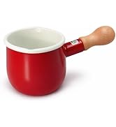 0.6qt Mini Enamel Milk Pot [ Designed in Japan ] 18.6 fl oz Butter Melter Milk Boiler Mini Saucep...