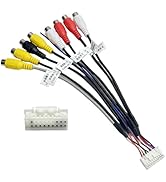 20 Pin Backup Camera Harness Adapter for Android Car Stereo, Android Radio RCA Rear View Camera C...