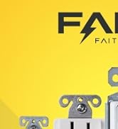 Faith 15A GFCI Outlet, Non-Tamper-Resistant GFI Duplex Receptacle with LED Indicator, Self-Test G...