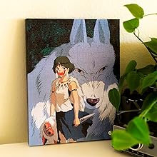 canvas style puzzle from princess mononoke