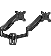 MOUNTUP Dual Monitor Wall Mount for 2 Max 32 Inch Computer Screen, Fully Adjustable Gas Spring Do...
