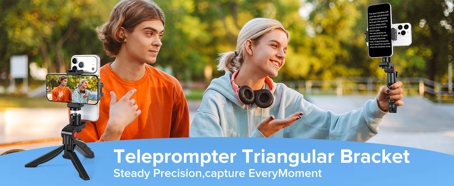 Heliora Teleprompter Kit for iPhone &amp;amp; Android (with Tripod)