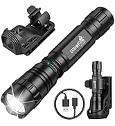 ULTRAFIRE Tactical Flashlight with Duty Belt Holster, 1000 Lumen Rechargeable Police Flashlight f...