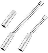 WORKPRO 3PC Magnetic Swivel Spark Plug Socket Set-Includes 14mm Thin Wall Socket with 6- and 10-i...