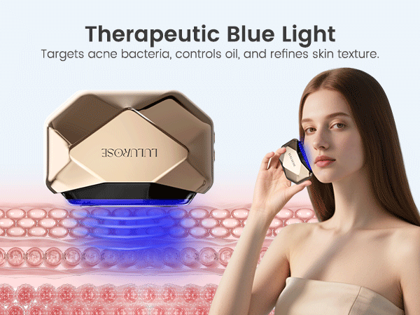 LULUROSE Facial Massager with Cold Heat Light Vibrating for Face