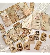 Bomichi Junk Journal Supplies, Vintage Decorative Scrapbook Supplies for Junk Journal Card Making...