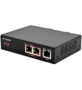 60W 2-Port Gigabit PoE Switch/Extender PoE Splitter Repeater, 10/100/1000Mbps, Supports IEEE 802....