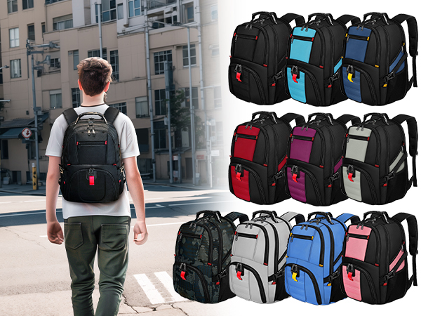 multi color backpacks