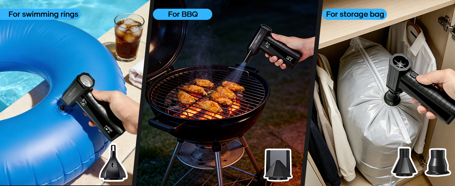 Your outdoor companion. The VELLROX Electric Air Duster inflates and deflates air mattresses fast