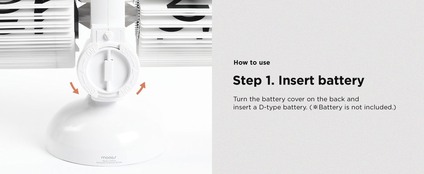 Step 1. Insert battery