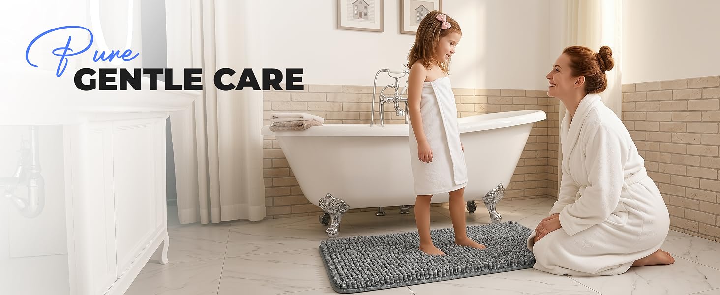 Shaggy Bath Mat Rug For Bathroom Cotton