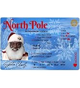 Santa Claus Lost Drivers License, Kids Adults New Year Christmas Tree Novelty Santa Claus Card Fl...