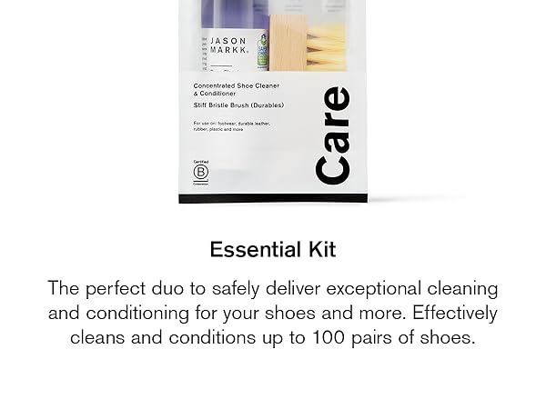 Premium Shoe Cleaner effectively cleans and conditio. Bottle will clean up to 100 pairs of sneakers!