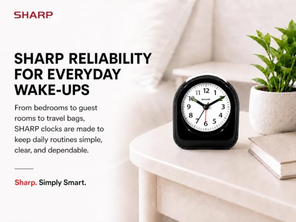 alarm clock small portable battery powered silent bedroom travel hotel bedside office kids room 