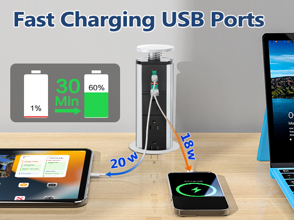 pop up outlet for desk