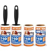 Lint Roller 440 Sheets with 2 Extra Handles, Pet Hair Remover for Laundry, Extra Sticky Lint Roll...