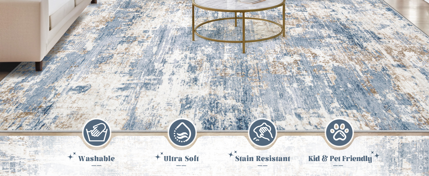 xluez washable rug