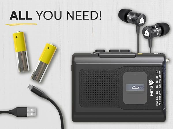 K8 Cassette Player Black