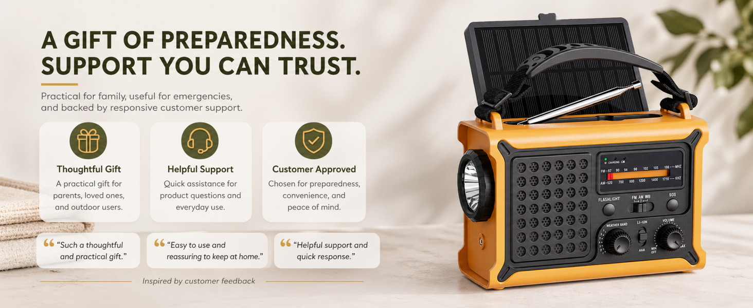 A Gift of Preparedness Support you can trust
