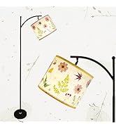 Floresita 61“Dried Flowers Floor Lamp with 9W 3 Color Temperatures LED Bulb, Tall Standing Lamp w...